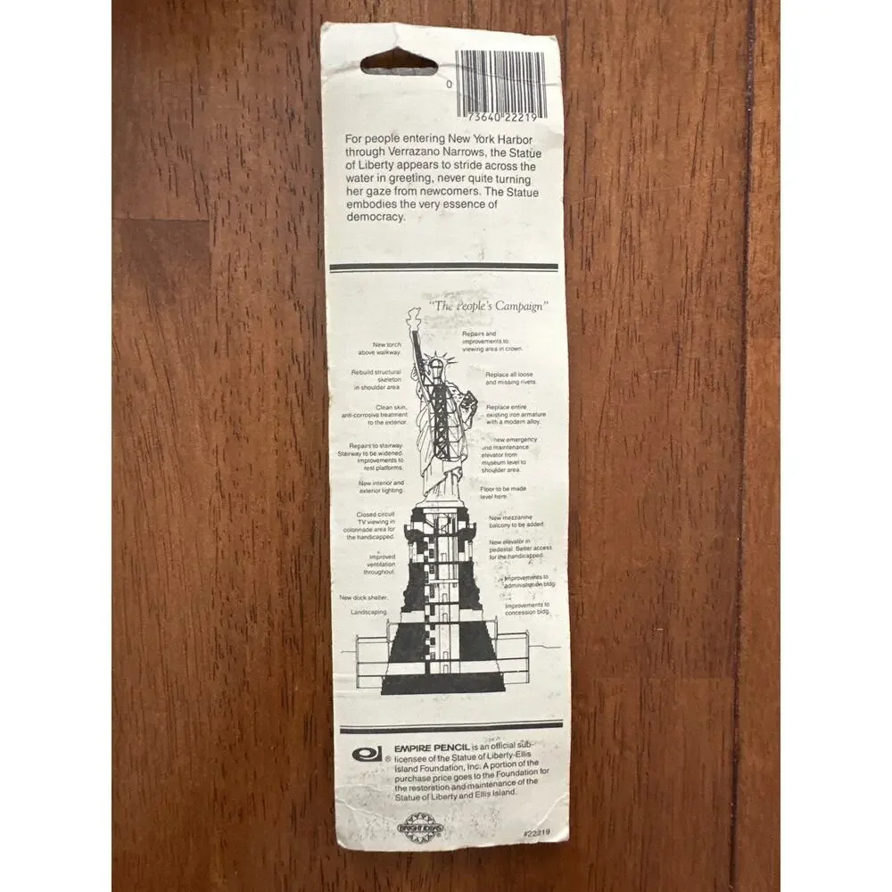 Vintage 1986 Statue of Liberty Centennial Pencils Sealed NOS Empire Pencil Co